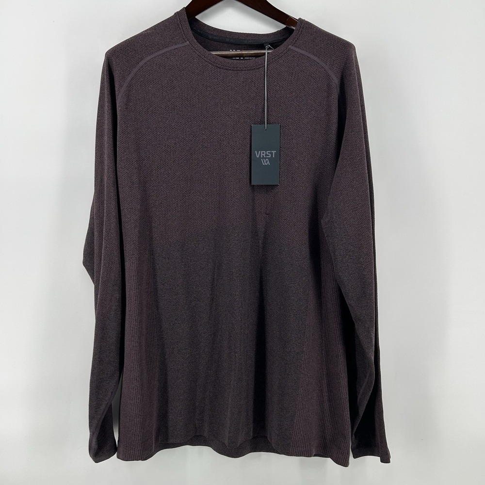 VRST Circuit Seamless Shirt Mens 2XL Deep Violet Long Sleeve Training Gym NWT